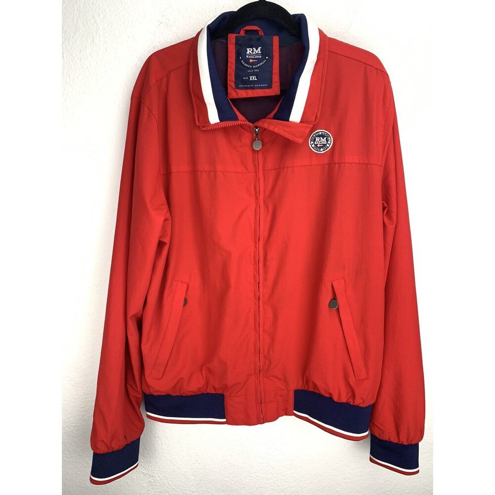 Renato Marielli Sailing Windbreaker Jacket Size XXL Red USA Retro